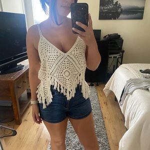 American Eagle Crochet Top